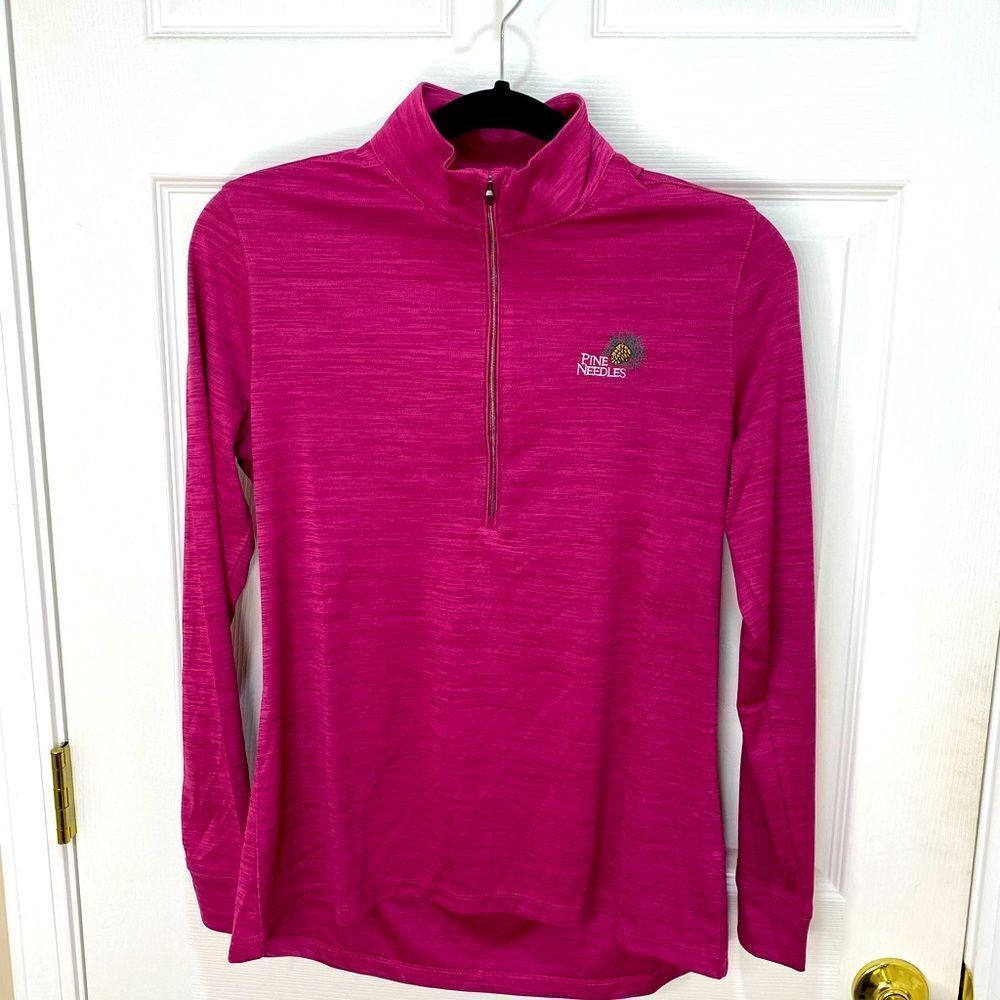 NWT Greg Norman Pine Needles Golf Course long sleeve top zip pullover, large